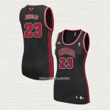 Michael Jordan NO 23 Camiseta Mujer Chicago Bulls Negro