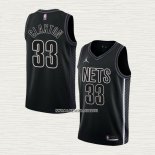 Nic Claxton NO 33 Camiseta Brooklyn Nets Statement 2022-23 Negro
