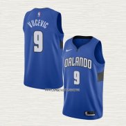 Nikola Vucevic NO 9 Camiseta Orlando Magic Statement Edition Azul