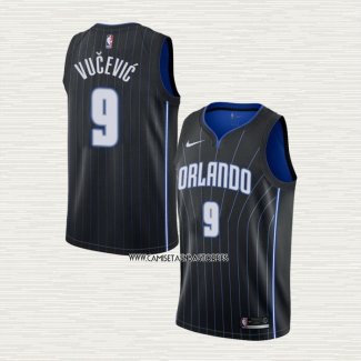 Nikola Vucevic NO 9 Camiseta Orlando Magic Statement Negro