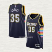 PJ Dozier NO 35 Camiseta Denver Nuggets Ciudad 2021-22 Azul