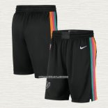 Pantalone San Antonio Spurs Ciudad 2020-21 Negro