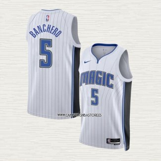 Paolo Banchero NO 5 Camiseta Orlando Magic Association 2022-23 Blanco