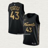 Pascal Siakam NO 43 Camiseta Toronto Raptors Ciudad 2019-20 Negro