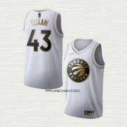 Pascal Siakam NO 43 Camiseta Toronto Raptors Golden Edition Blanco