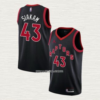 Pascal Siakam NO 43 Camiseta Toronto Raptors Statement 2020-21 Negro