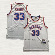 Patrick Ewing NO 33 Camiseta New York Knicks Retro Blanco