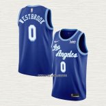 Russell Westbrook NO 0 Camiseta Los Angeles Lakers Hardwood Classic 2021-2022 Azul