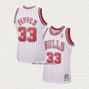 Scottie Pippen NO 33 Camiseta Chicago Bulls Hardwood Classics Reload Blanco