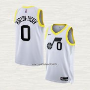 Talen Horton-Tucker NO 0 Camiseta Utah Jazz Association 2022-23 Blanco