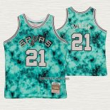 Tim Duncan NO 21 Camiseta San Antonio Spurs Galaxy Verde