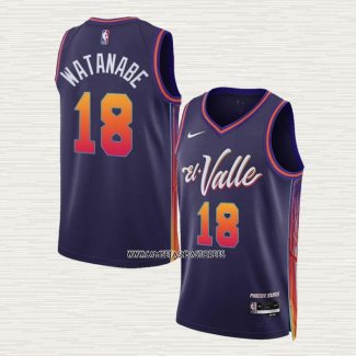 Yuta Watanabe NO 18 Camiseta Phoenix Suns Ciudad 2023-24 Violeta