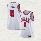 Zach Lavine NO 8 Camiseta Chicago Bulls Association 2021 Blanco
