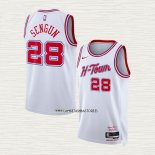 Alalperen Sengun NO 28 Camiseta Houston Rockets Ciudad 2023-24 Blanco