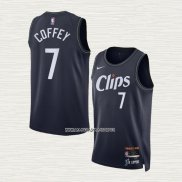 Amir Coffey NO 7 Camiseta Los Angeles Clippers Ciudad 2023-24 Azul