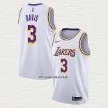 Anthony Davis NO 3 Camiseta Los Angeles Lakers Association Blanco