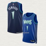 Anthony Edwards NO 1 Camiseta Minnesota Timberwolves Ciudad 2021-22 Azul