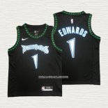 Anthony Edwards NO 1 Camiseta Minnesota Timberwolves Classics Negro