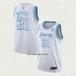 Austin Reaves NO 31 Camiseta Los Angeles Lakers Ciudad 2021-22 Blanco