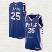 Ben Simmons NO 25 Camiseta Philadelphia 76ers Icon 2020-21 Azul