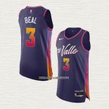 Bradley Beal NO 3 Camiseta Phoenix Suns Ciudad Autentico 2023-24 Violeta