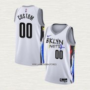 Camiseta Brooklyn Nets Personalizada Ciudad 2022-23 Blanco