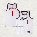 Camiseta Los Angeles Clippers James Harden NO 1 Association 2024-25 Blanco