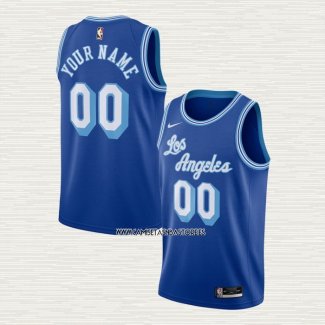 Camiseta Los Angeles Lakers Personalizada Hardwood Classics 2020-21 Azul