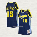 Carmelo Anthony NO 15 Camiseta Denver Nuggets Mitchell & Ness 2006-07 Azul