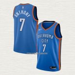 Carmelo Anthony NO 7 Camiseta Oklahoma City Thunder Icon Azul