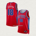 Cory Joseph NO 18 Camiseta Detroit Pistons Ciudad 2021-22 Rojo