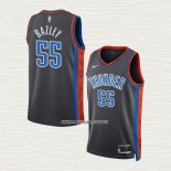 Darius Bazley NO 55 Camiseta Oklahoma City Thunder Ciudad 2022-23 Gris