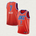 Darius Bazley NO 7 Camiseta Oklahoma City Thunder Statement 2021 Naranja