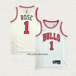 Derrick Rose NO 1 Camiseta Chicago Bulls Association 2021 Blanco