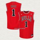 Derrick Rose NO 1 Camiseta Chicago Bulls Rojo