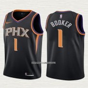Devin Booker NO 1 Camiseta Nino Phoenix Suns Statement 2017-18 Negro