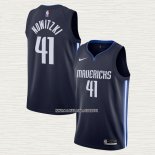 Dirk Nowitzki NO 41 Camiseta Dallas Mavericks Statement Azul