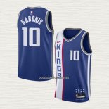 Domantas Saboni NO 10 Camiseta Sacramento Kings Ciudad 2023 Azul 24