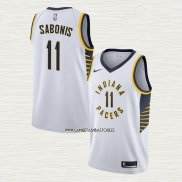 Domantas Sabonis NO 11 Camiseta Indiana Pacers Association Blanco