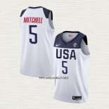 Donovan Mitchell Camiseta USA 2019 FIBA Basketball World Cup Blanco