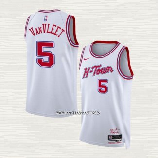 Fred Vanvleet NO 5 Camiseta Houston Rockets Ciudad 2023-24 Blanco