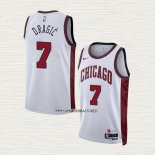 Goran Dragic NO 7 Camiseta Chicago Bulls Ciudad 2022-23 Blanco