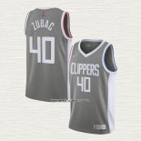 Ivica Zubac NO 40 Camiseta Los Angeles Clippers Earned 2020-21 Gris