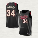Jabari Walker NO 34 Camiseta Portland Trail Blazers Ciudad 2023-24 Negro