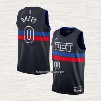 Jalen Duren NO 0 Camiseta Detroit Pistons Statement 2022-23 Negro