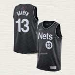 James Harden NO 13 Camiseta Brooklyn Nets Earned 2020-21 Negro