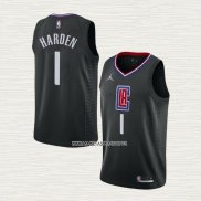 James Harden NO 1 Camiseta Los Angeles Clippers Statement 2021-22 Negro