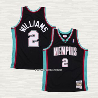 Jason Williams NO 2 Camiseta Memphis Grizzlies Hardwood Classics Throwback Negro