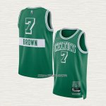 Jaylen Brown NO 7 Camiseta Boston Celtics Ciudad 2021-22 Verde