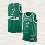 Jaylen Brown NO 7 Camiseta Boston Celtics Ciudad 2021-22 Verde